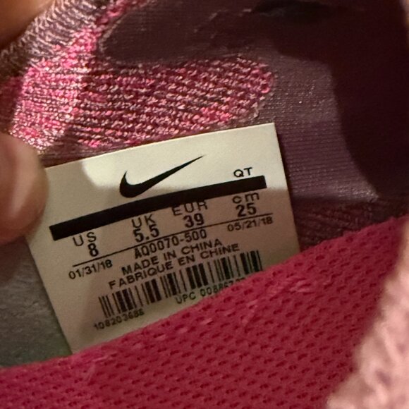 Nike Women's Epic React Flyknit Plum/Pink Running Shoes AQ0070-500 US Size 8 - Picture 9 of 9